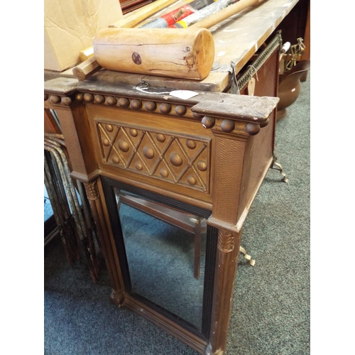 587 - A gilt painted pier wall mirror