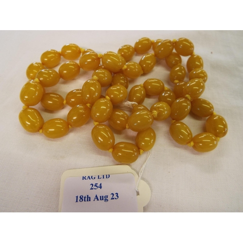 254 - An amber style necklace