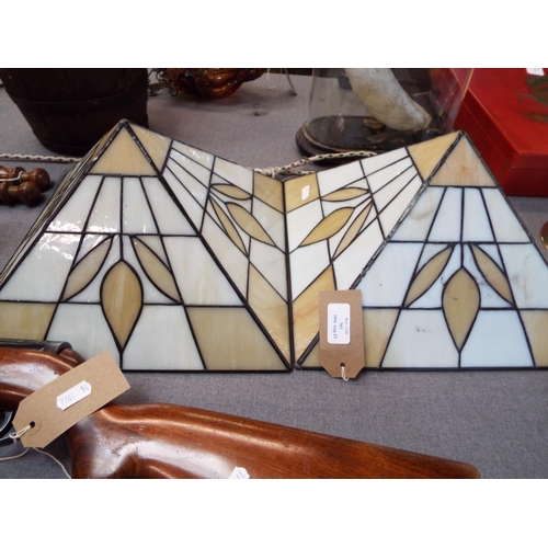 361 - A pair of cream and white Tiffany style lamp shades