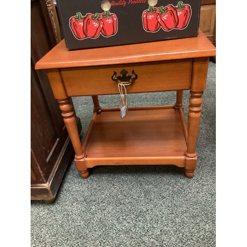 658 - A cherry wood effect side table