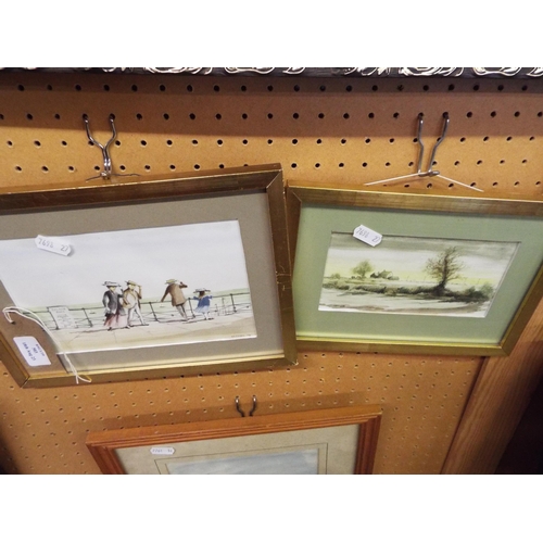 503 - A Joan De Bethel gouache 'Sea Breeze' and another 'Frosty Evening'
