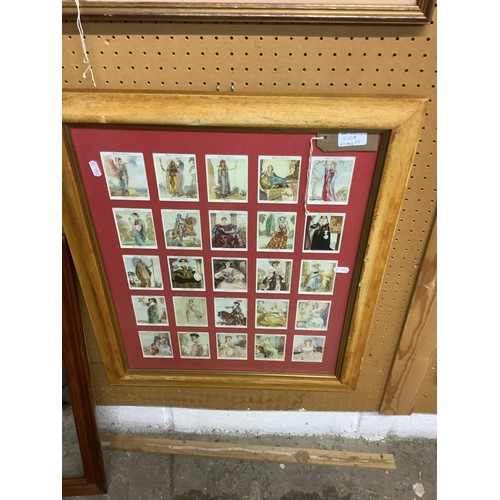 510A - A framed selection of John Player cigarette cards 'Famous Beauties'