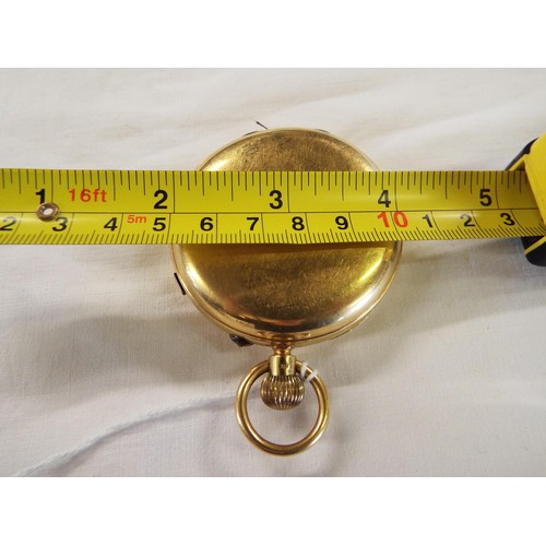 289 - A John Lecomber London and Liverpool 18ct gold cased decimal chronograph open faced pocket watch the... 