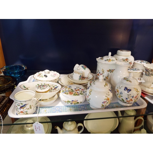 64 - A mixed selection of Aynsley 'Pembroke' china to include lidded pots, vases, pin dishes, ginger jar ... 