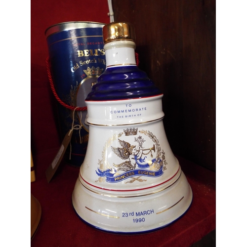 243 - A unopened limited edition Bells Whisky decanter commemorating the birth of Princess Eugenie 1990 ho... 