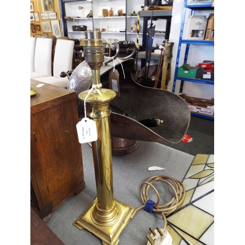 276 - A brass table lamp