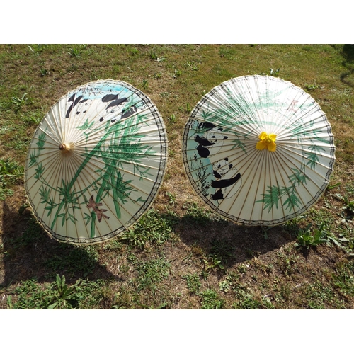 286 - Two vintage Panda decorated parasols