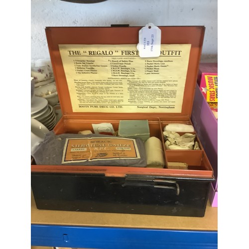 353 - A vintage Boots 'Regalo' First Aid case with contents