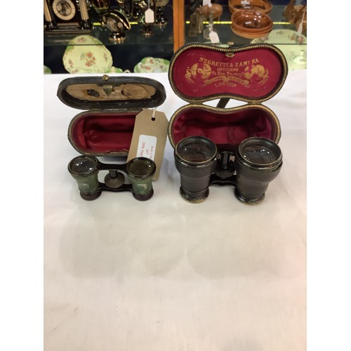 167 - Two pairs of vintage opera glasses