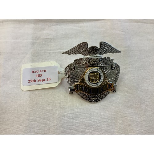 185 - A Los Angeles Police Department cap badge