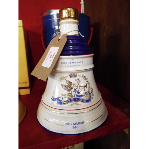 288 - A unopened limited edition Bells Whisky decanter commemorating the birth of Princess Eugenie 1990 ho... 