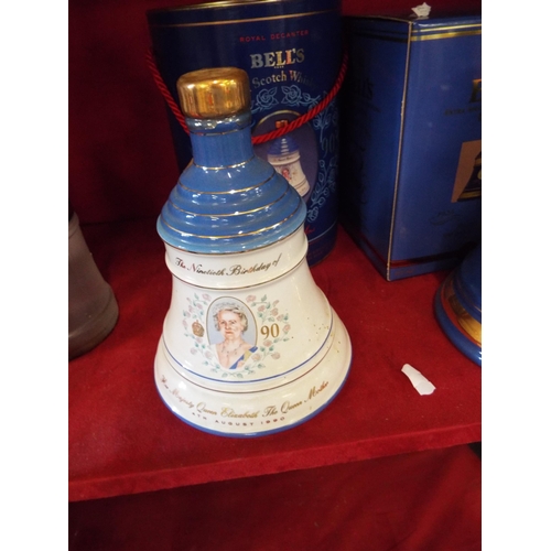 301 - A unopened Bells Whisky decanter commemorating the 90th birthday of Queen Elizabeth the Queen Mother... 