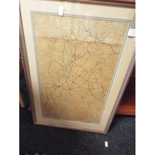 503 - A framed map of Stow