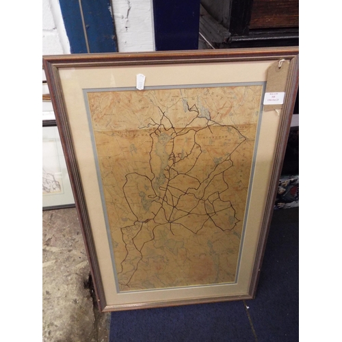 368 - A framed map of Stow