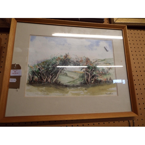 385 - A Bernard Flack watercolour landscape signed lower right