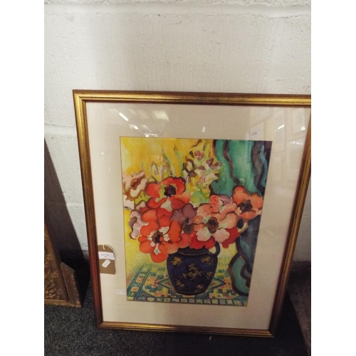 395 - Aziza watercolour still life signed lower right