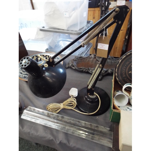 479 - A vintage black lacquered Anglepoise lamp