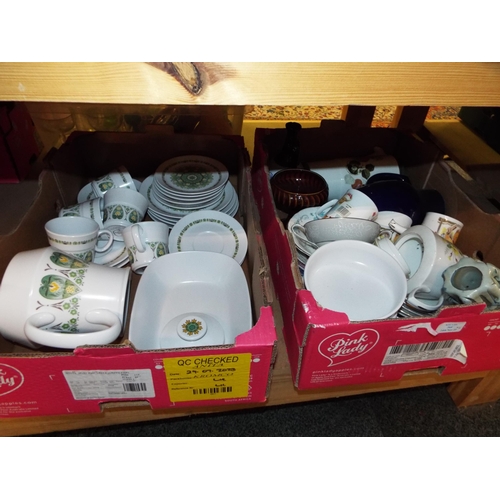 364 - A mixed selection of assorted china to include a Noritake part dinner service, pots, bowls tea-pots ... 