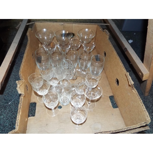 368 - A box of assorted glasses