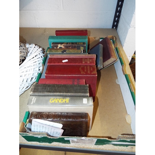 391 - A box of assorted books to include Ghandi, Book Keeping, The Complete Self Educator, The Mystery Boo... 