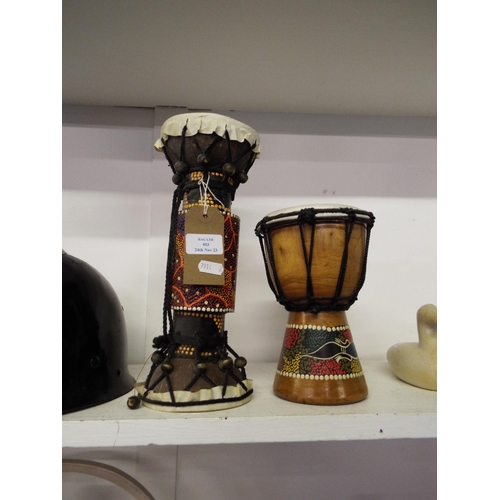 403 - Two Maasai tourist handheld drums