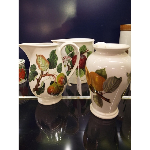 50 - Two Portmeirion 'Pomona' jugs and a vase