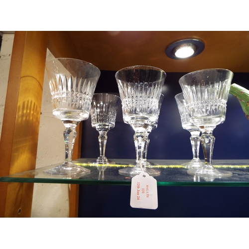 131 - A set of six Webb-Corben crystal wine glasses