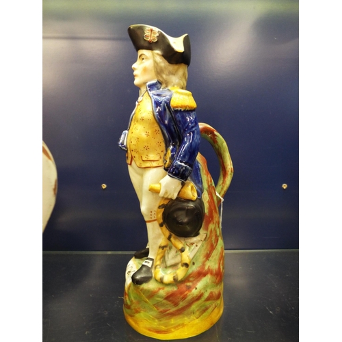 134 - A Staffordshire pottery character jug depicting 'Nelson'