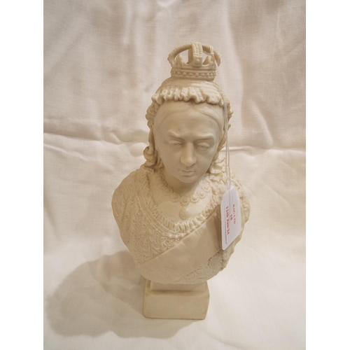 18 - A Parian-ware bust of Queen Victoria