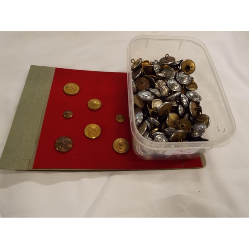 147 - A large selection of military and civil buttons