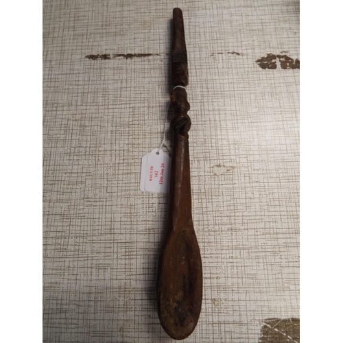 162 - An early hand carved African tribal spoon