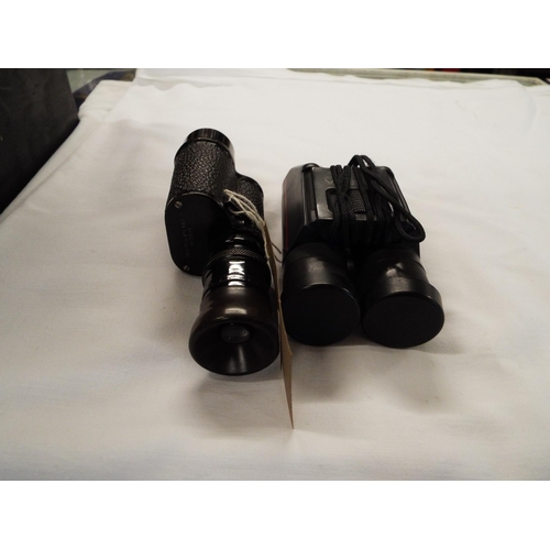 174 - A pair of field binoculars and a monocular