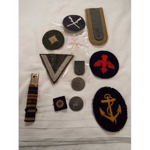 187 - A group of WWII German badges