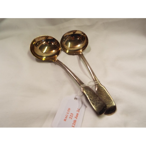 223 - A pair of London 1814 silver sauce ladles 2.80 oz