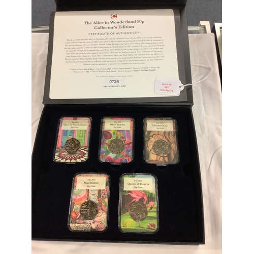 202 - A boxed Limited Edition 'The Alice in Wonderland 50p Collectors edition with certificate No 0726/4,9... 