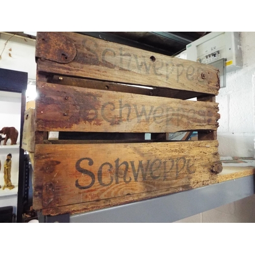 440 - A vintage Schweppes wooden crate