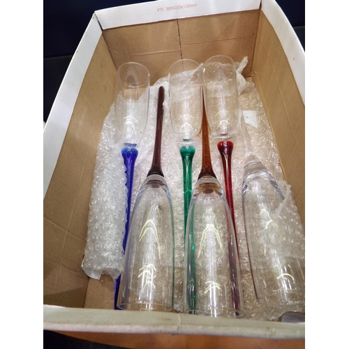 110 - A set of six baseless champagne flutes