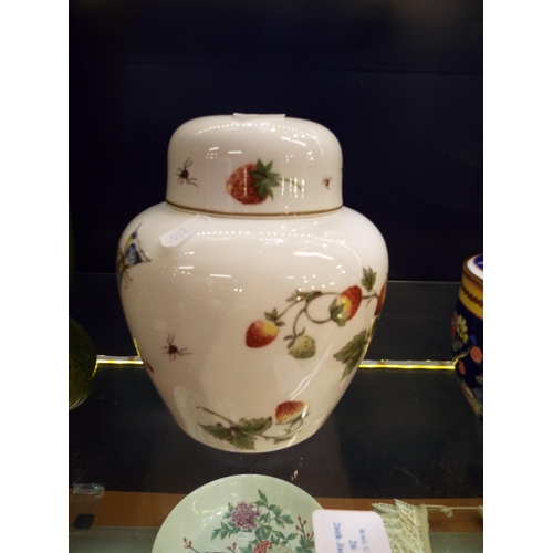 26 - A Coalport 'Strawberry' lidded ginger jar