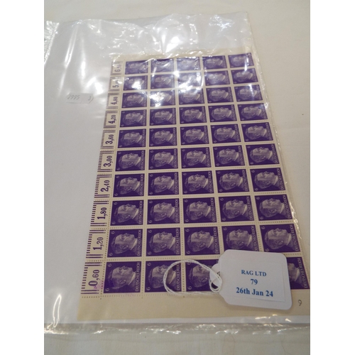 79 - A stock sheet of German stamps