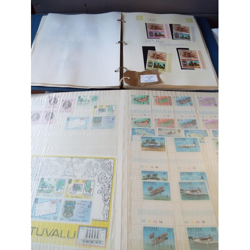 83 - Two albums of over a 100 Tuvalu mint stamps to include 'International Air Service', 'Handicrafts', '... 