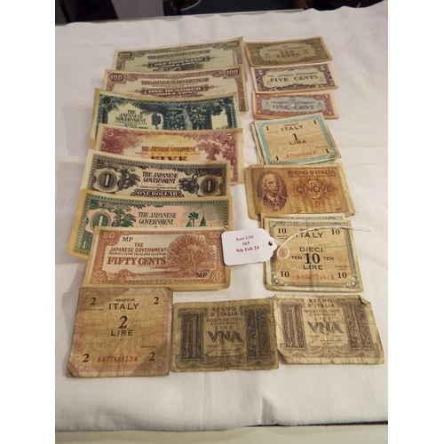 165 - A small quantity of foreign bank notes