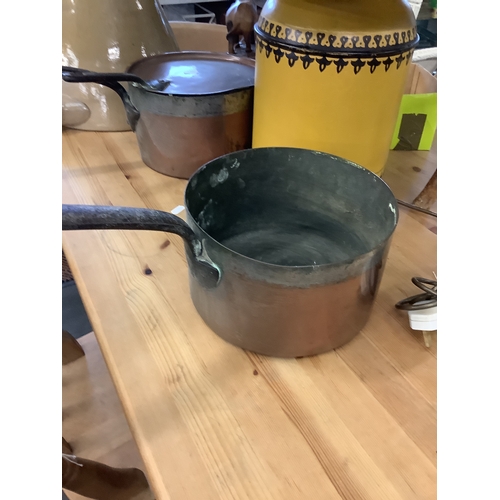 512 - A Victorian copper saucepan