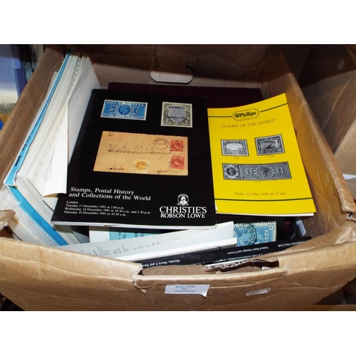 97 - A box containing a large selection of stamp albums