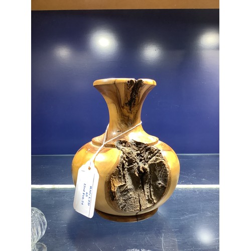 65 - A Lignum Vitae treen vase