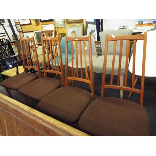 445 - A set of four mid-century Danish dining chairs