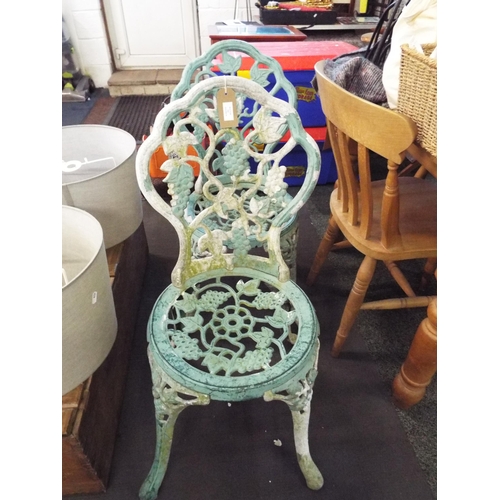 543 - A pair of vintage metal garden chairs