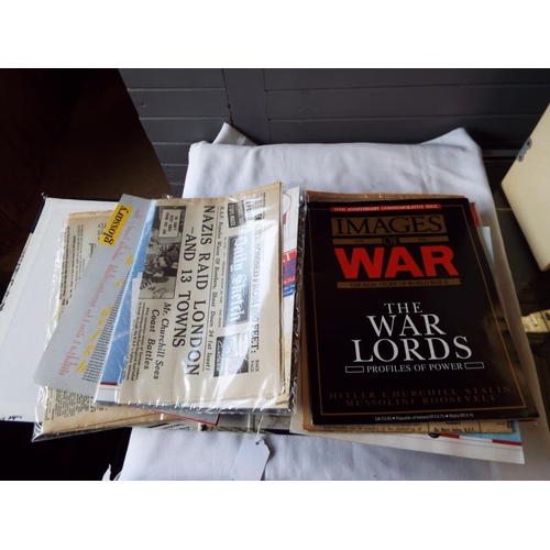 113 - A folder of images of War magazines and newspapers