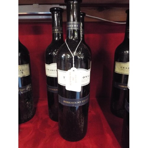 286 - Three bottles of Rosemount Estate 2000 Traditional Cabernet Sauvignon Merlot Petit Verdot