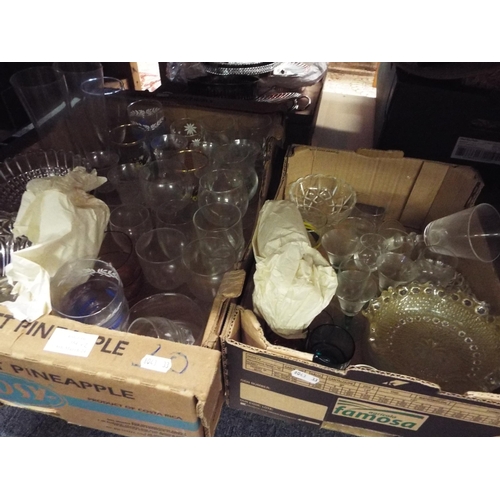 354 - Two boxes of glassware