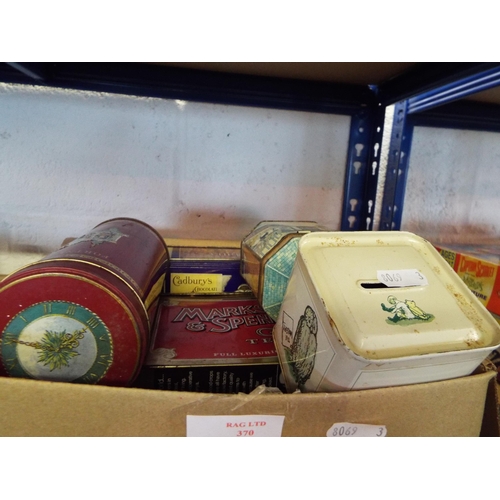 370 - A selection of advertising tins